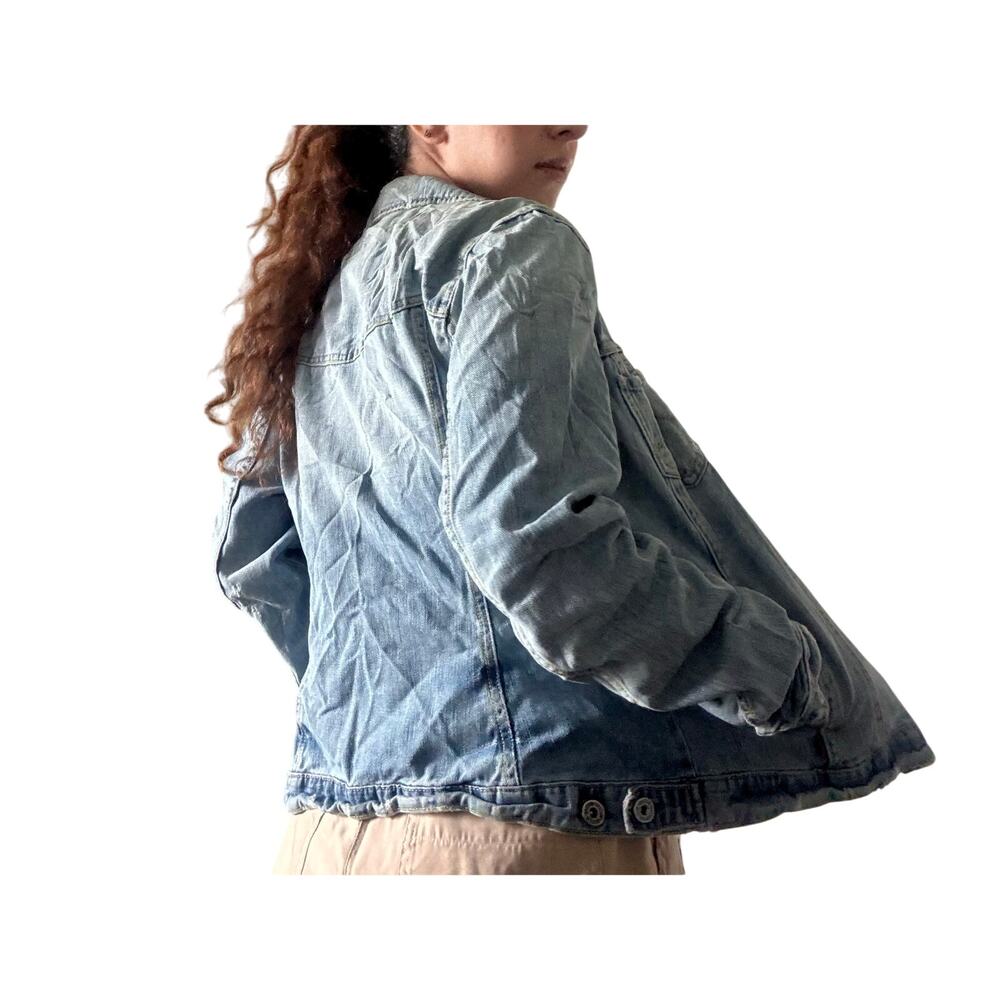 Light wash soft denim jacket